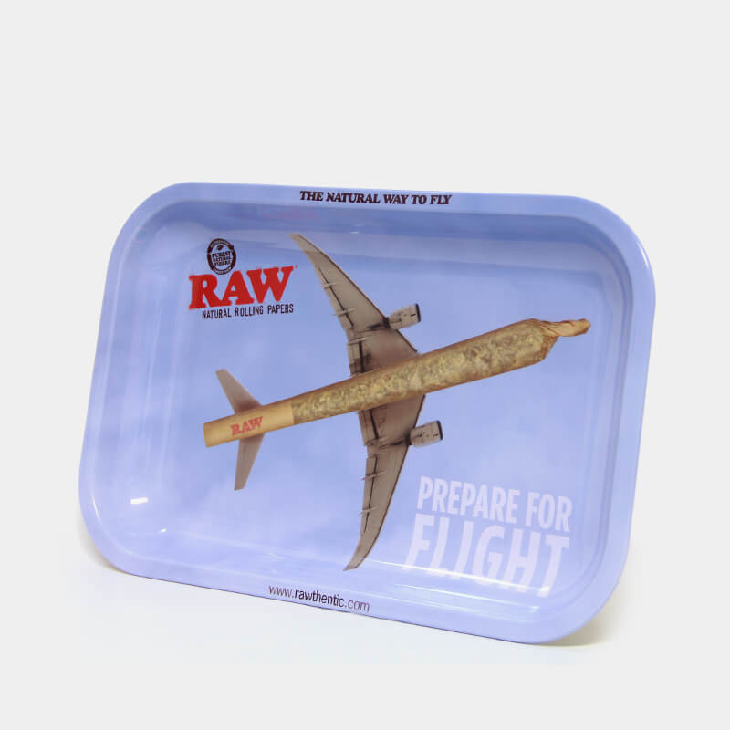 RAW – Prepare For Flight Medium Metal Rolling Tray