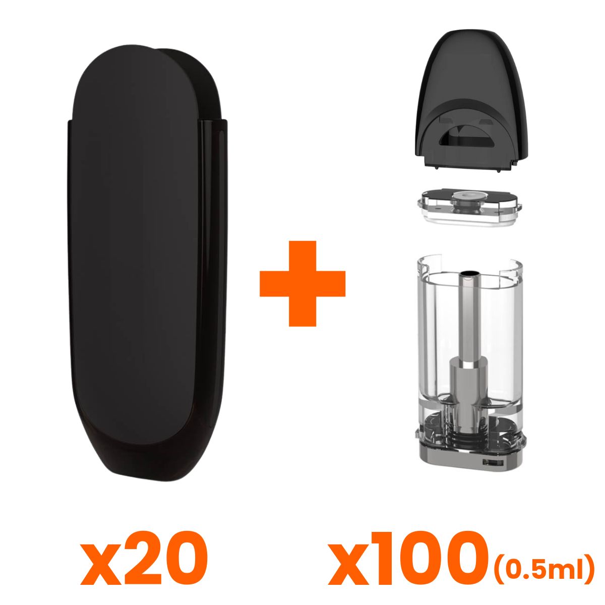 CCELL Dart-X Black Pack (20 Akkus + 100 Pods 0,5ml)