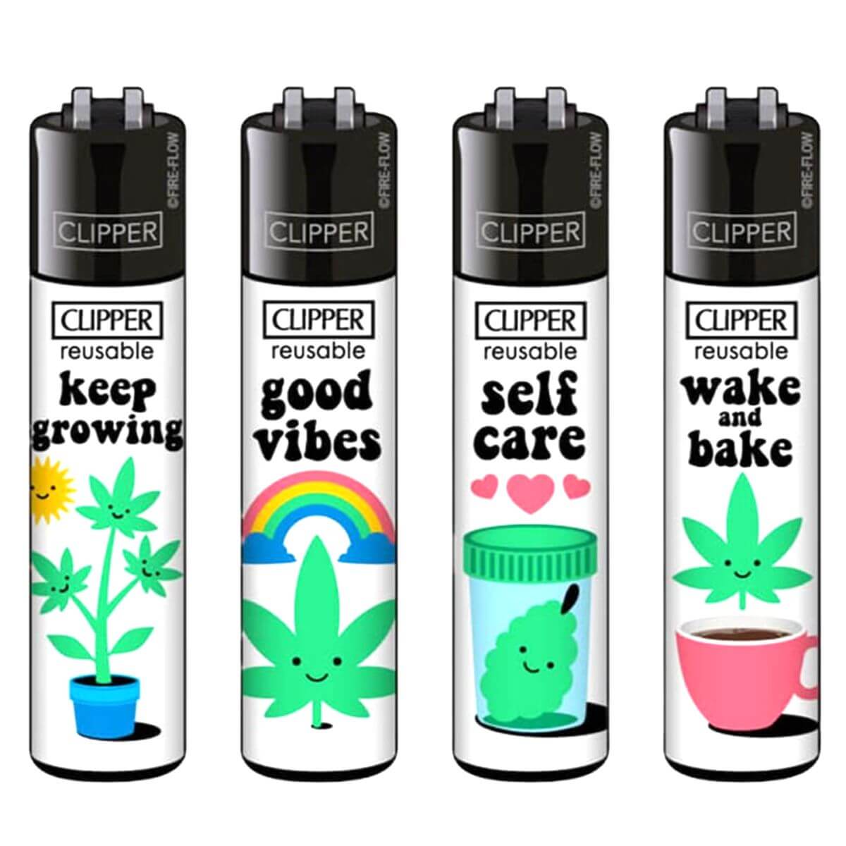 Clipper Feuerzeuge Classic Cute Weed (48 Stück/Display)