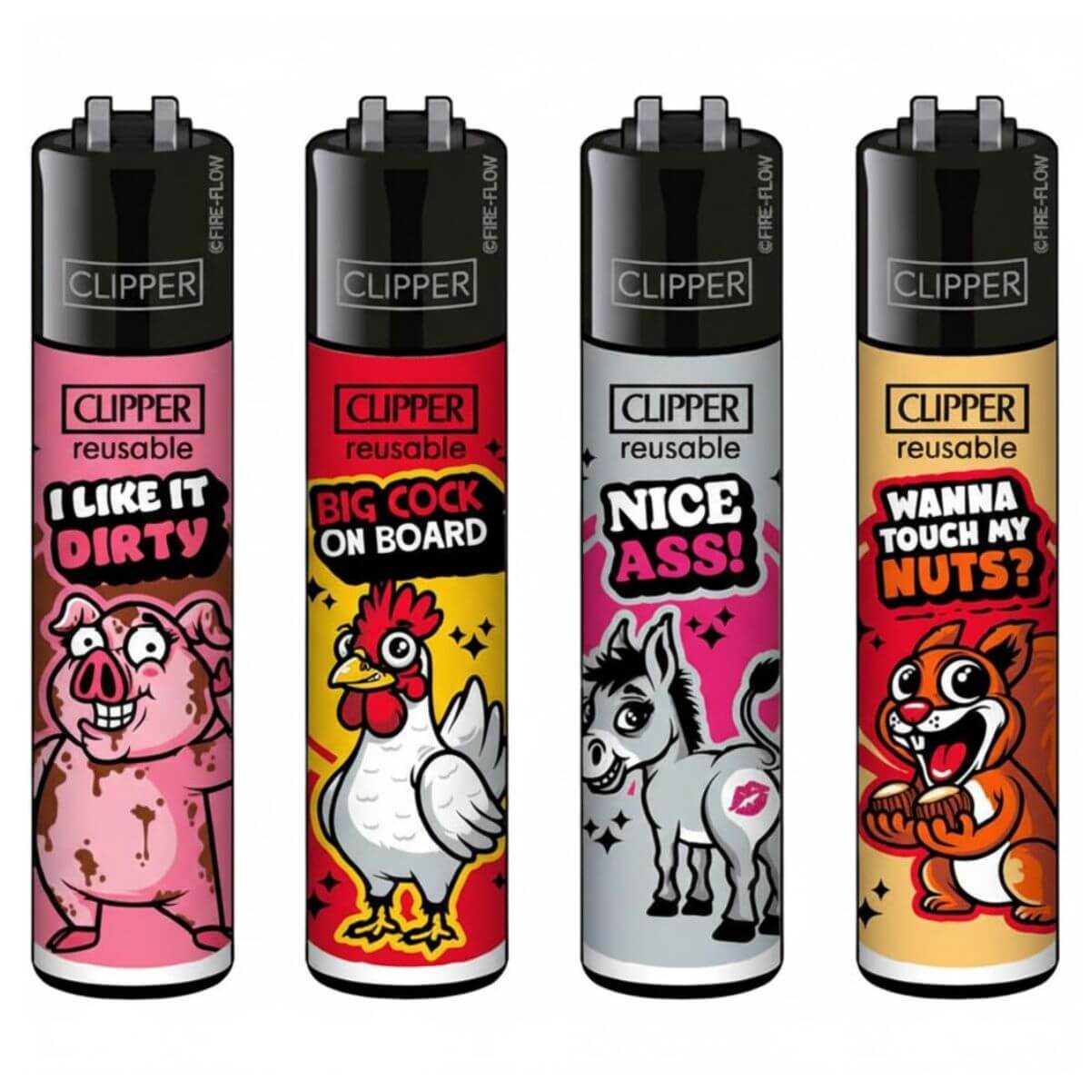 Clipper Feuerzeuge Klassische sexy Tiere (48 Stück/Display)