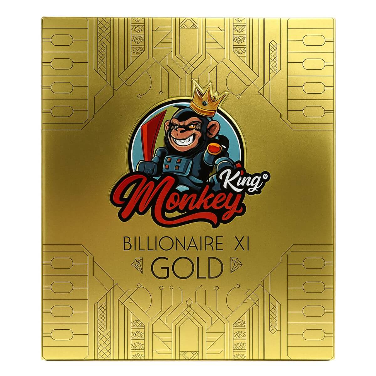 Monkey King Billionaire Gold XL Ungebleichte, ultradünne Zigarettenpapiere 130 mm (24 Stück/Display)