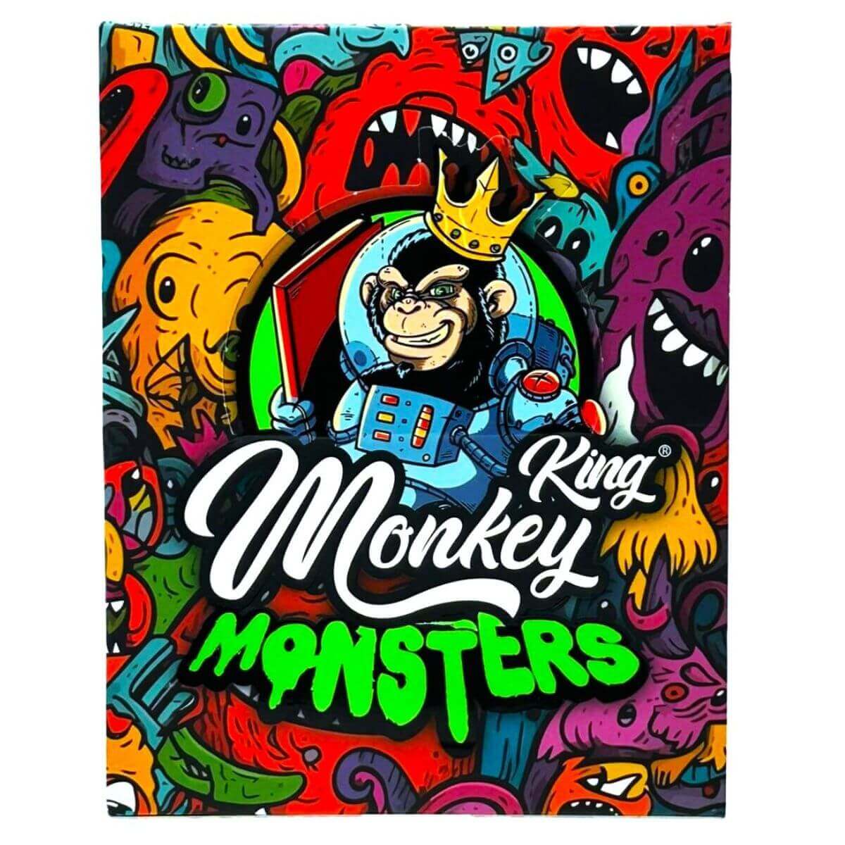 Monkey King Ungebleichte Drehpapiere Monsters King Size Slim mit Tips (24 Stück/Display)