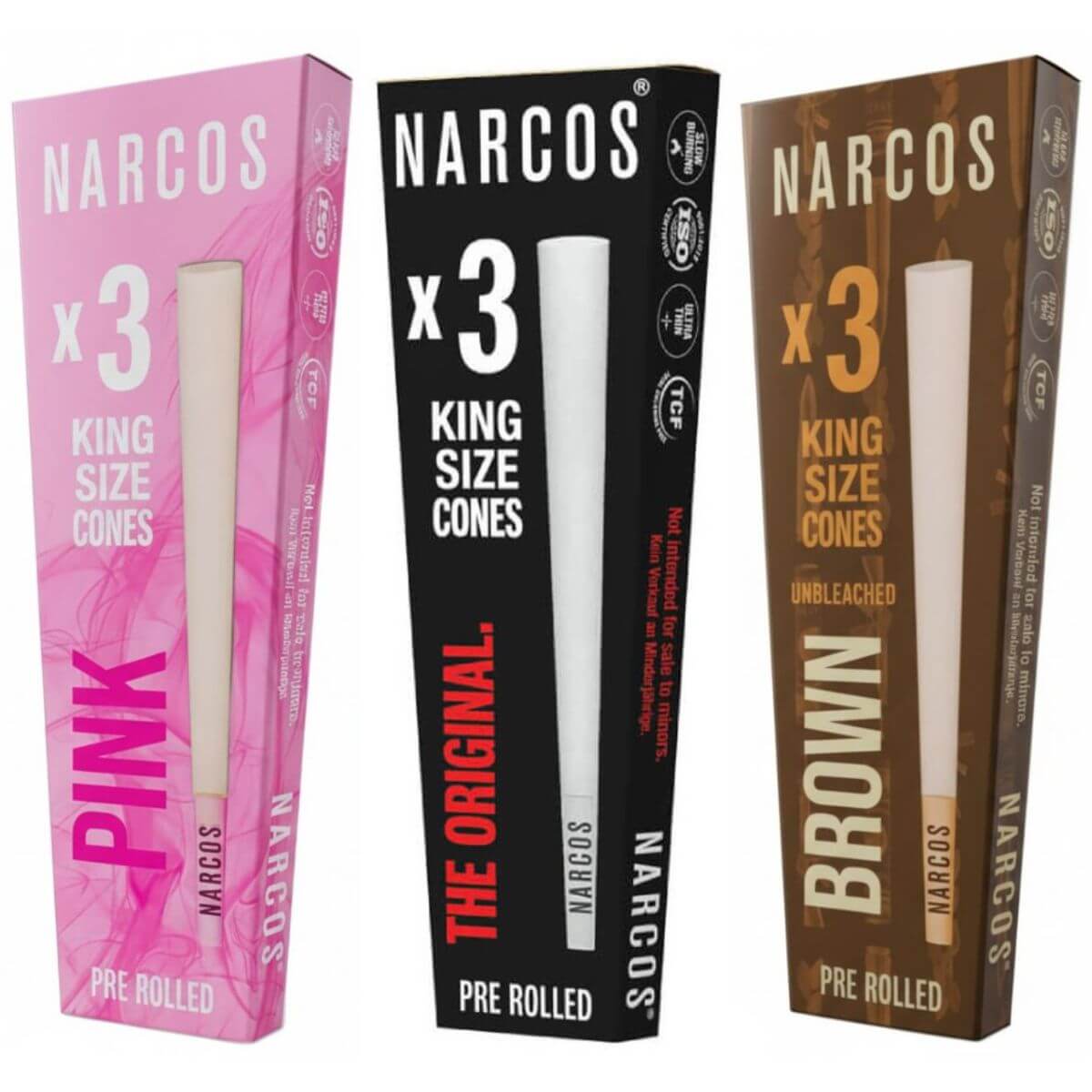 Narcos King Size Cones 109 mm (32 Stück/Display)