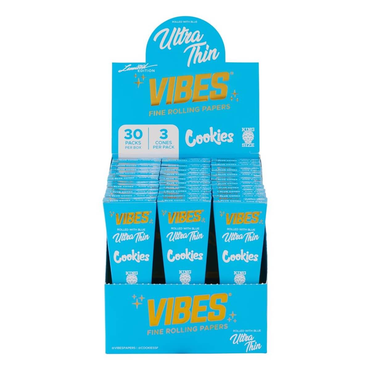 VIBES x COOKIES Cones King Size Slim Ultra Thin (30 Stück/Display)