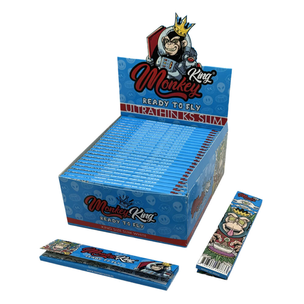 Monkey King Psychodelic Ultra Thin KS Slim Rolling Paper Weiß (50 Stück/Display)