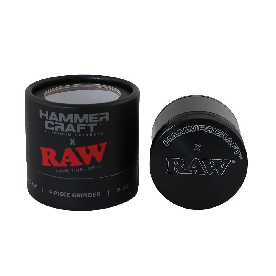 RAW Hammer Craft Mittlerer Aluminium-Schleifer Schwarz 4-teilig 55 mm