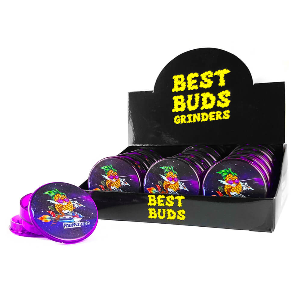 Best Buds Kunststoff-Grinder Pineapple Express 3-teilig 50 mm (12 Stück/Display)