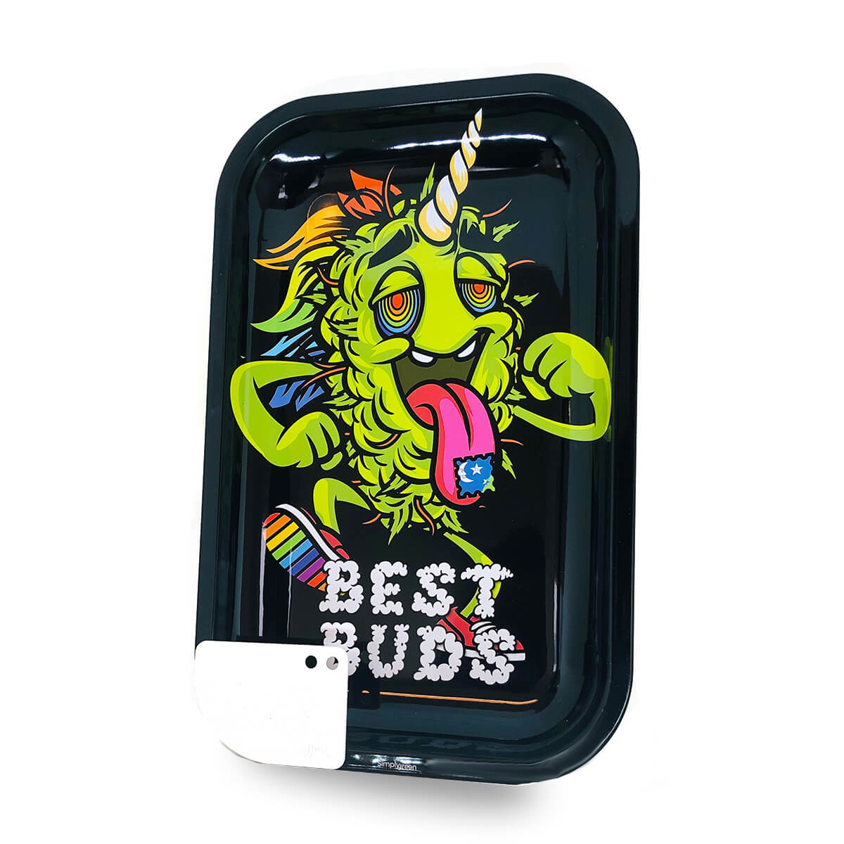 Best Buds LSD Großes Metall-Drehbrett mit magnetischer Grinderkarte