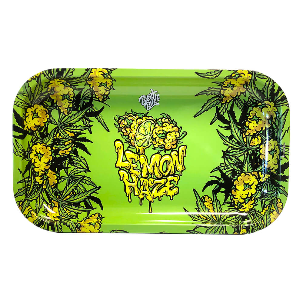 Best Buds Lemon Haze Metall-Drehbrett, lang, 16 x 27 cm