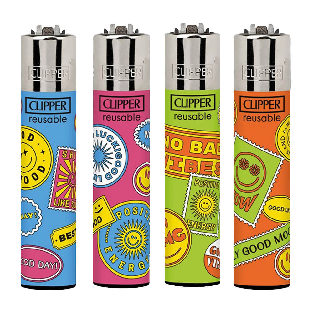 Clipper Feuerzeuge Happy Stamps (24 Stück/Display)