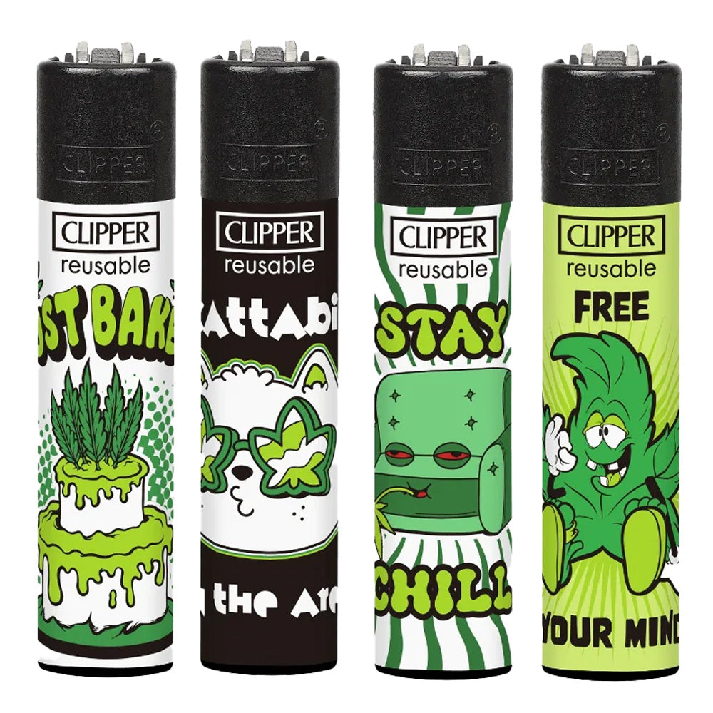 Clipper Feuerzeuge Weed States (24 Stück/Display)