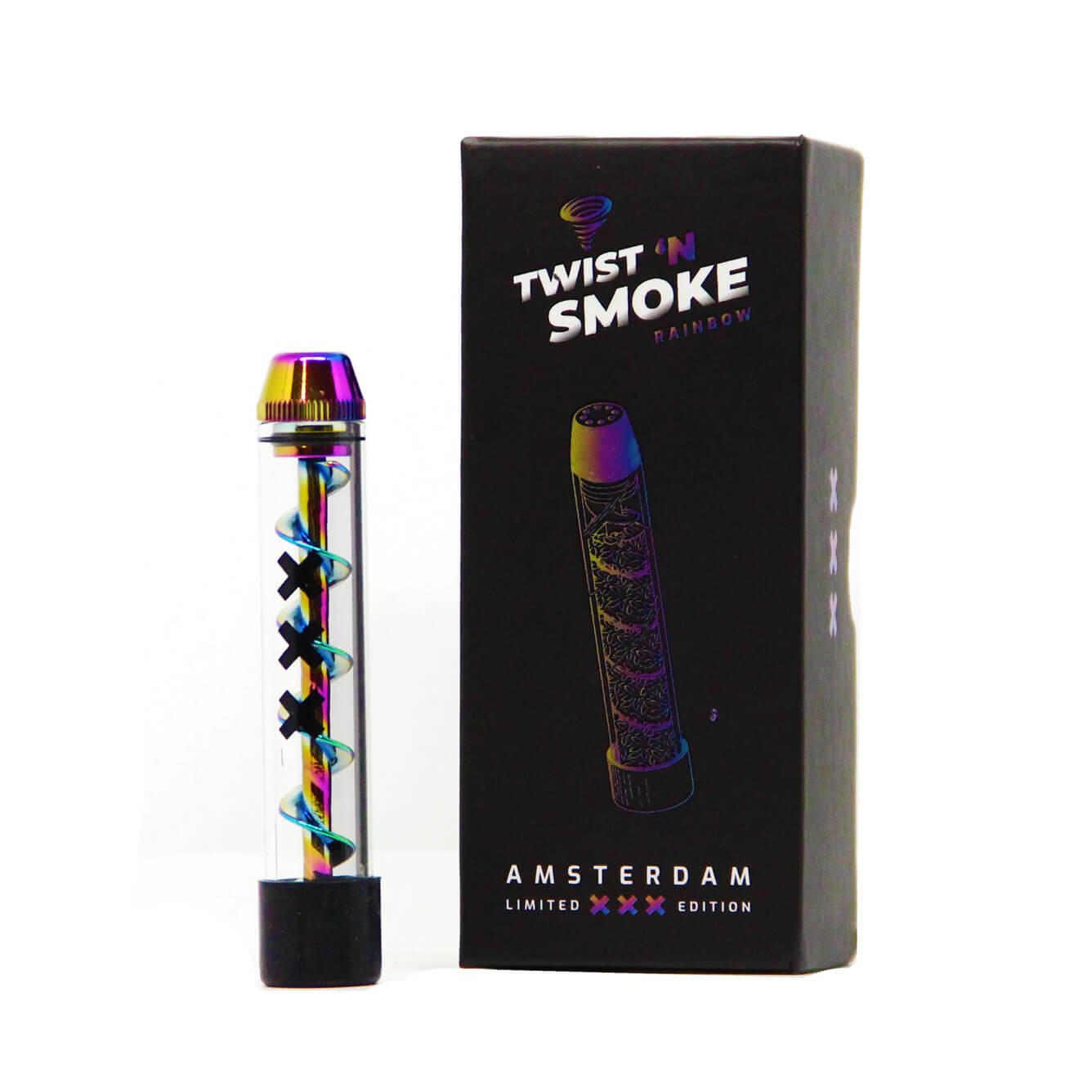 Twist &'n Smoke Twisted Glass Blunt Rainbow Amsterdam Special Edition