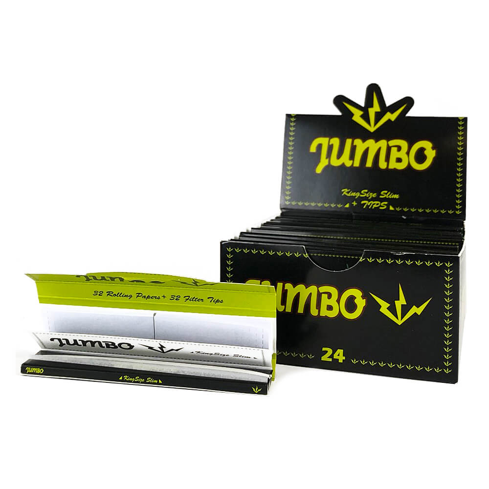 Jumbo King Size Zigarettenpapier mit Filtertips (24 Stück/Display)
