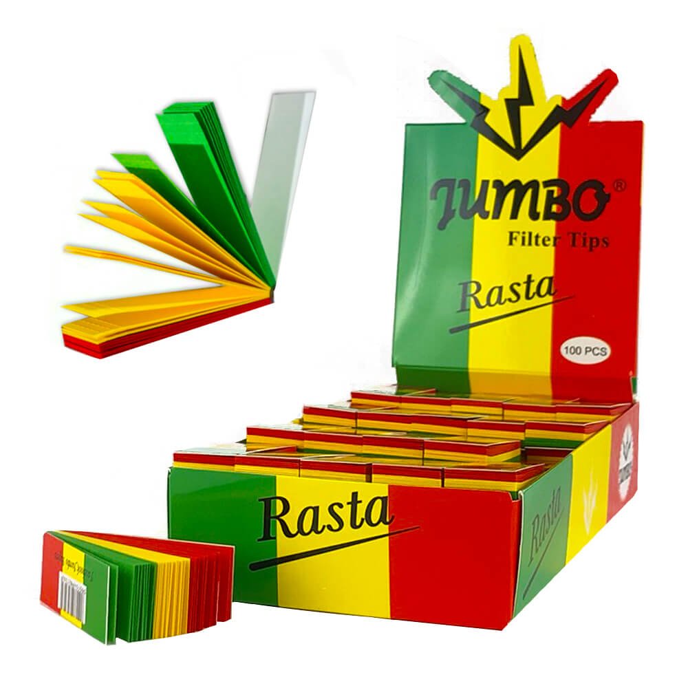 Jumbo Rasta Filter Tips (100 Stück/Display)