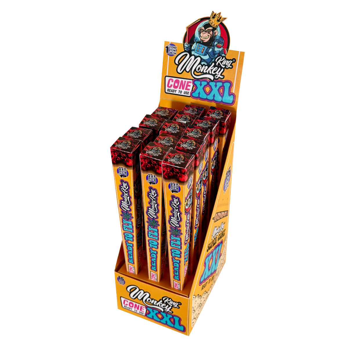 Monkey King Super Cones XXL Ungebleicht 28cm (15 Stück/Display)