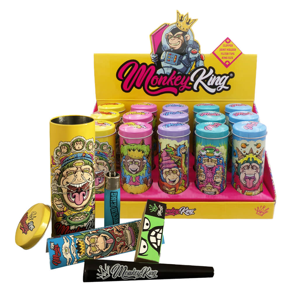 Monkey King Monkey Pack Runde Blechdose (15 Stück/Display)