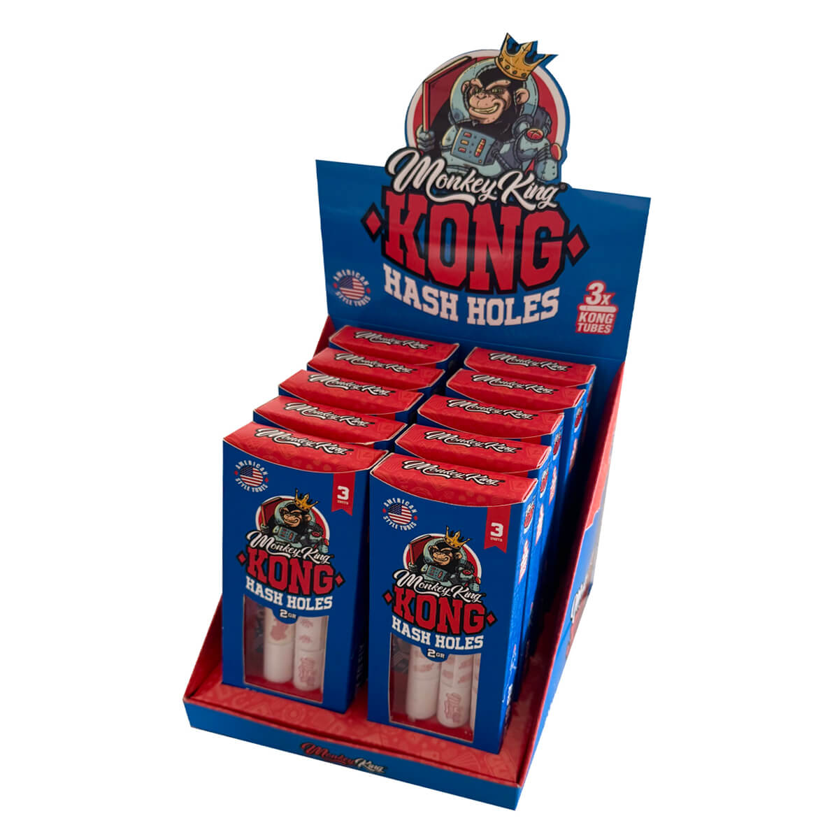 Monkey King Kong Hash Holes Waffeln mit Tablett (10 Stück/Display)