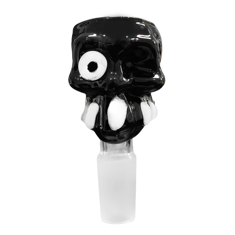 Medievil Totenkopf Schwarze Bong-Glasschale 18 mm