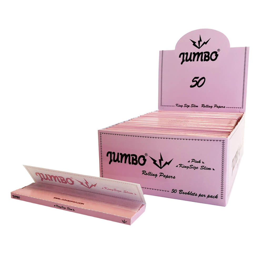 Jumbo Pink King Size Rolling Papers (50 Stück/Display)