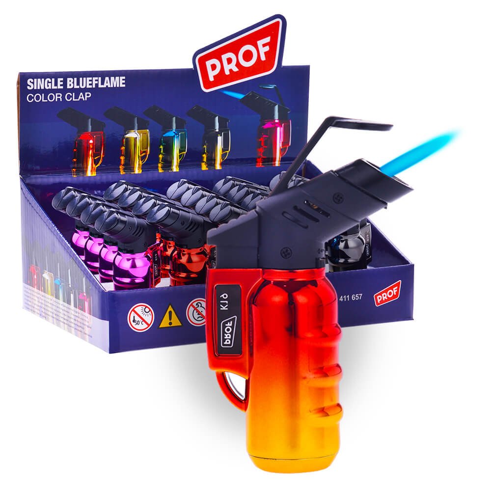 Prof Color Clap Windproof Blue Flame Feuerzeuge (20 Stück/Display)