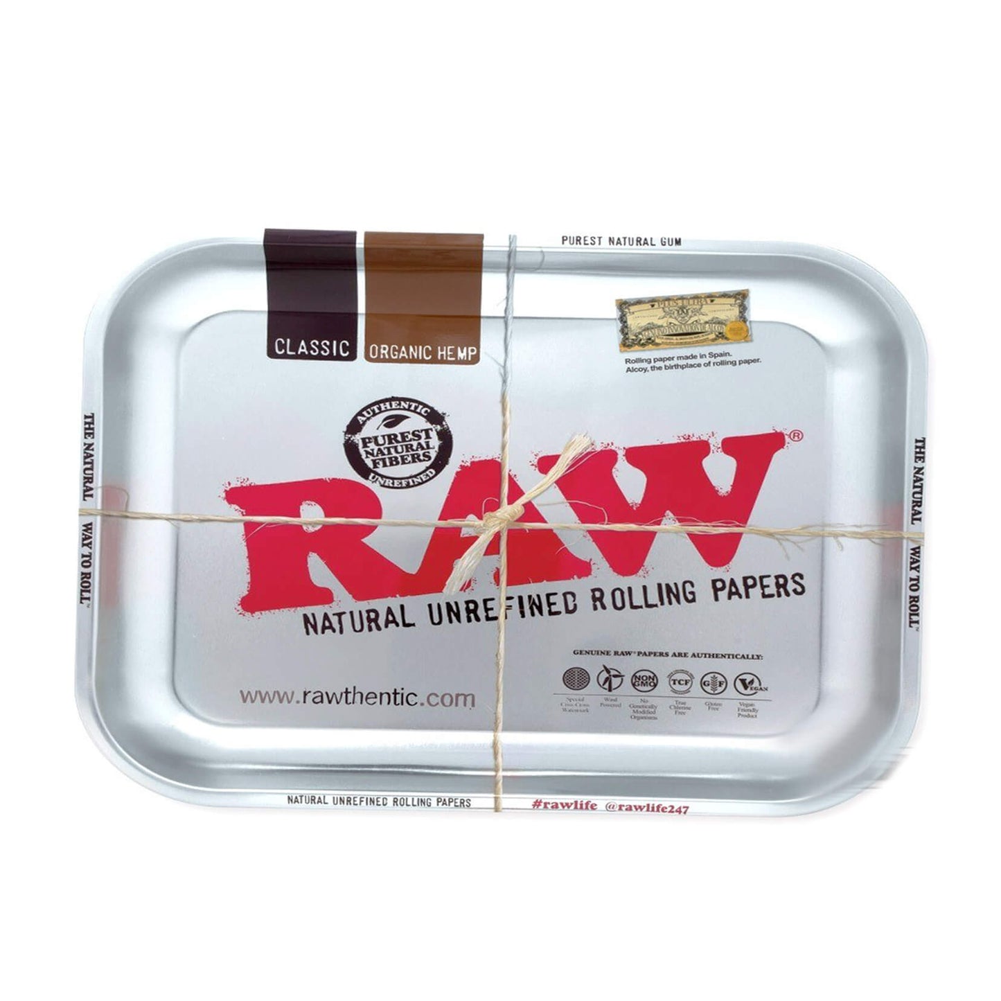 RAW ™ Silbermetallic Mittleres Rolling Tray