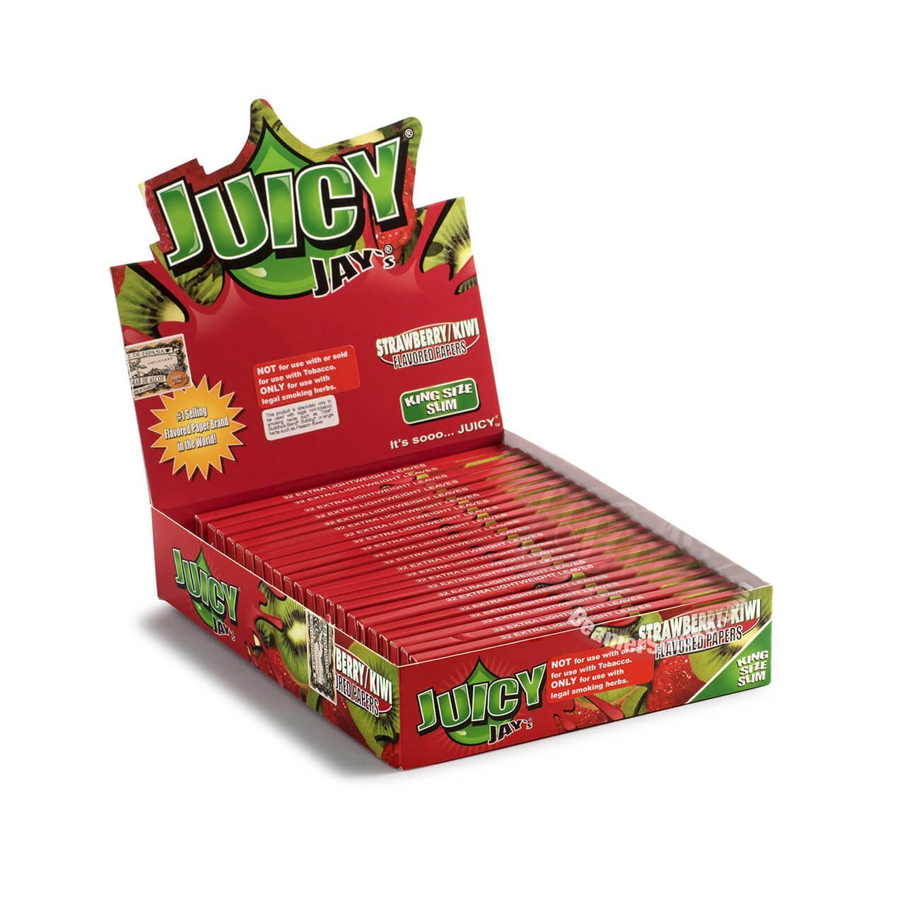 Juicy Jay Kingsize Strawberry Zigarettenpapier (24 Stück/Display)