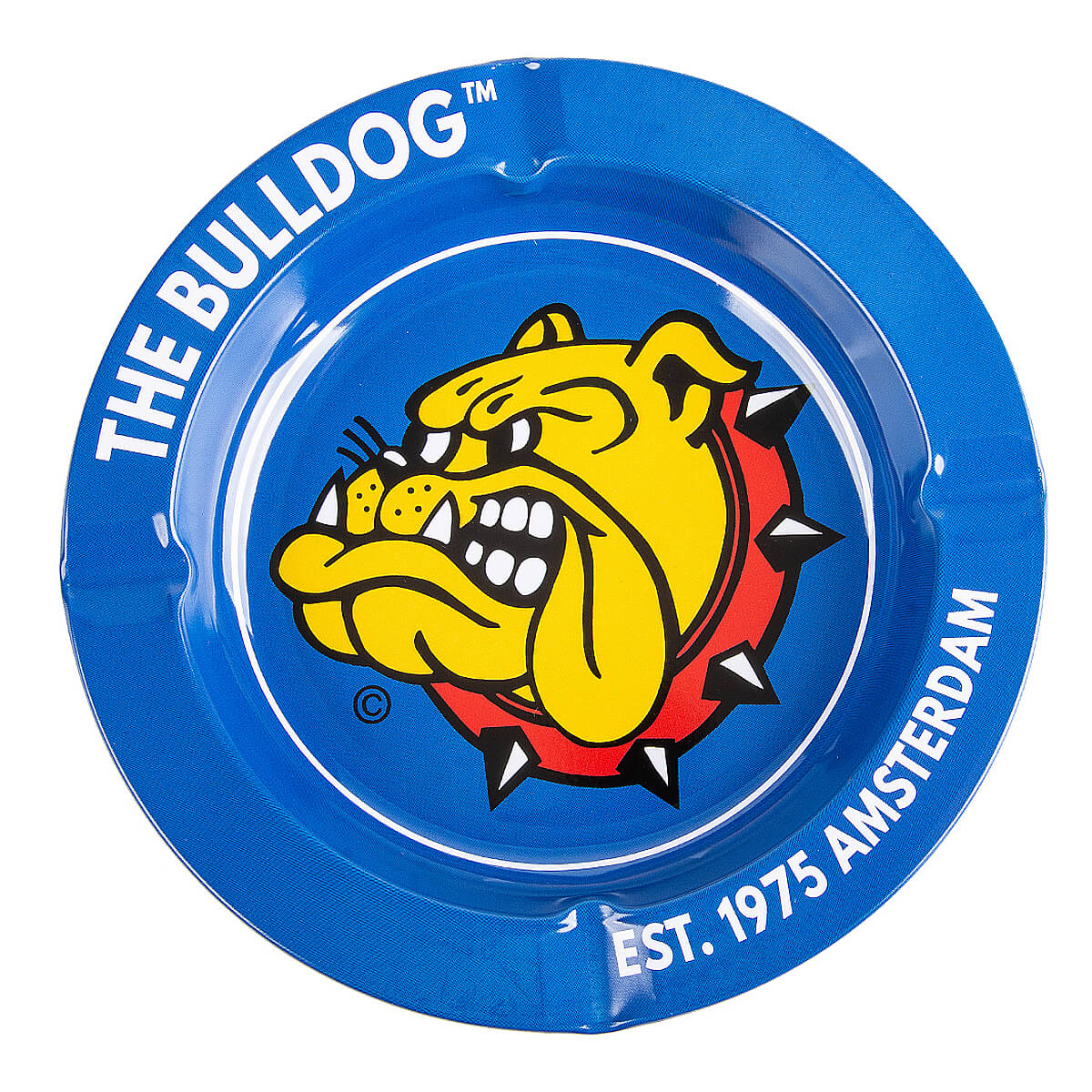 Bulldog Original Blauer Metall-Aschenbecher