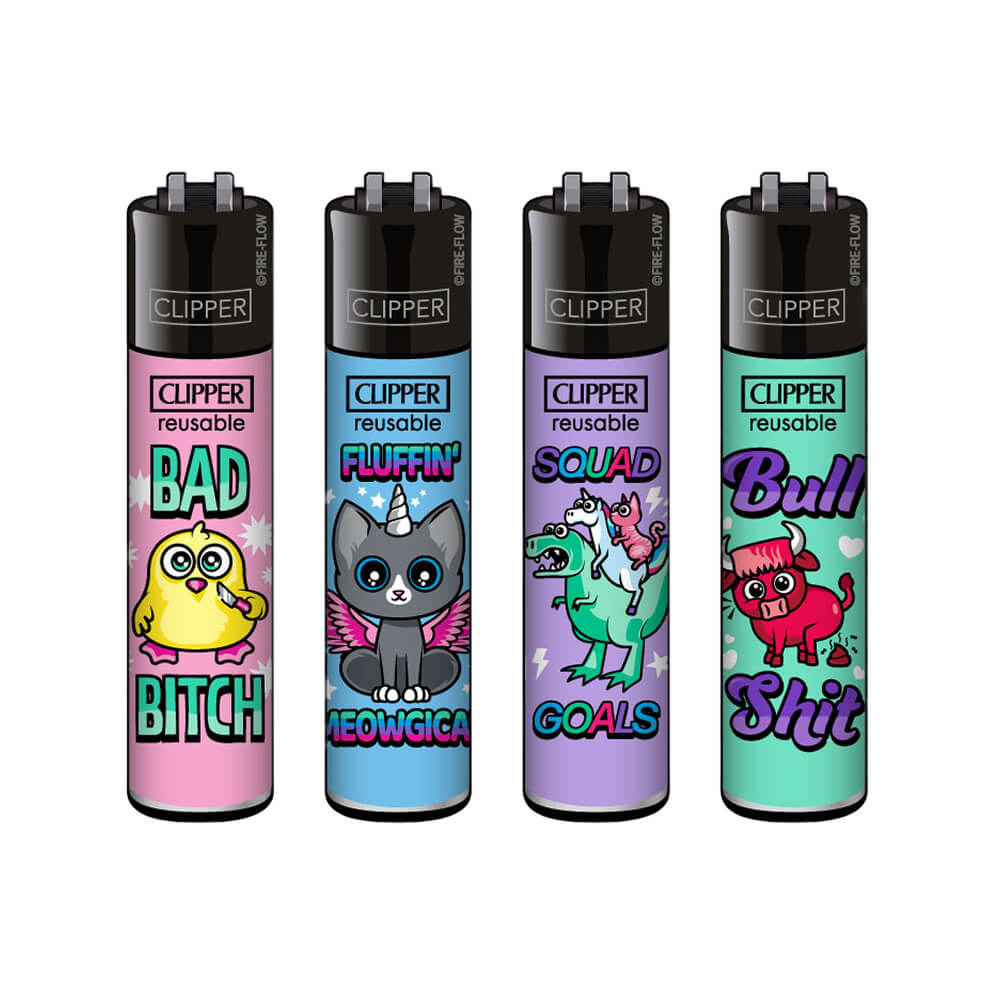 Clipper Feuerzeuge Klassische süße Sprüche #2 (48 Stück/Display)