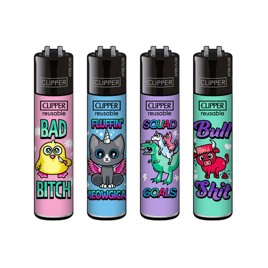 Clipper Feuerzeuge Klassische süße Sprüche #2 (48 Stück/Display)