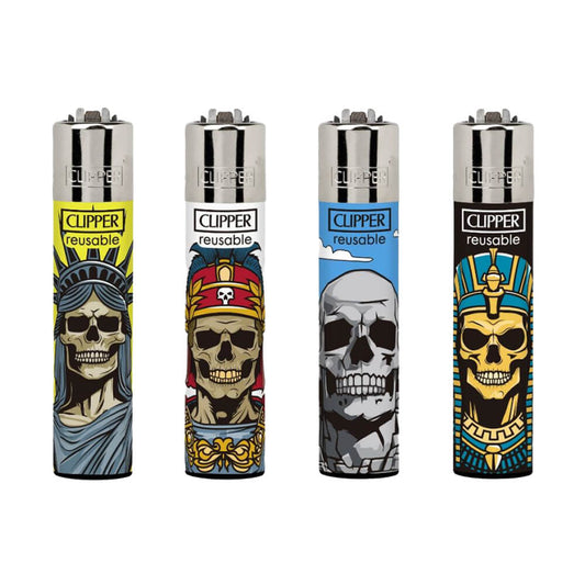 Clipper Feuerzeuge Classic Monumental Bones (24 Stück/Display)