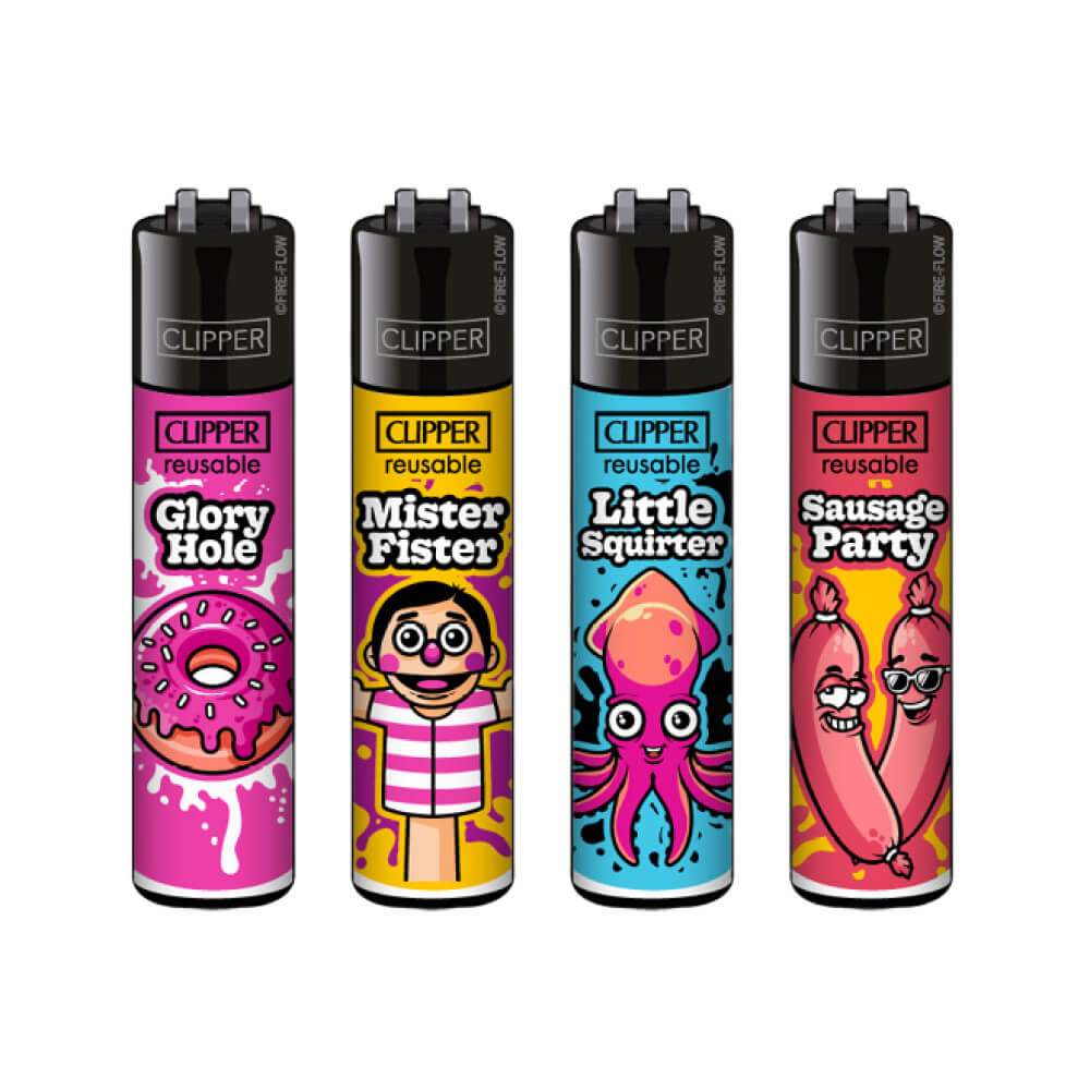 Clipper Feuerzeuge Klassischer Porno-Slogan Nr. 6 (48 Stück/Display)