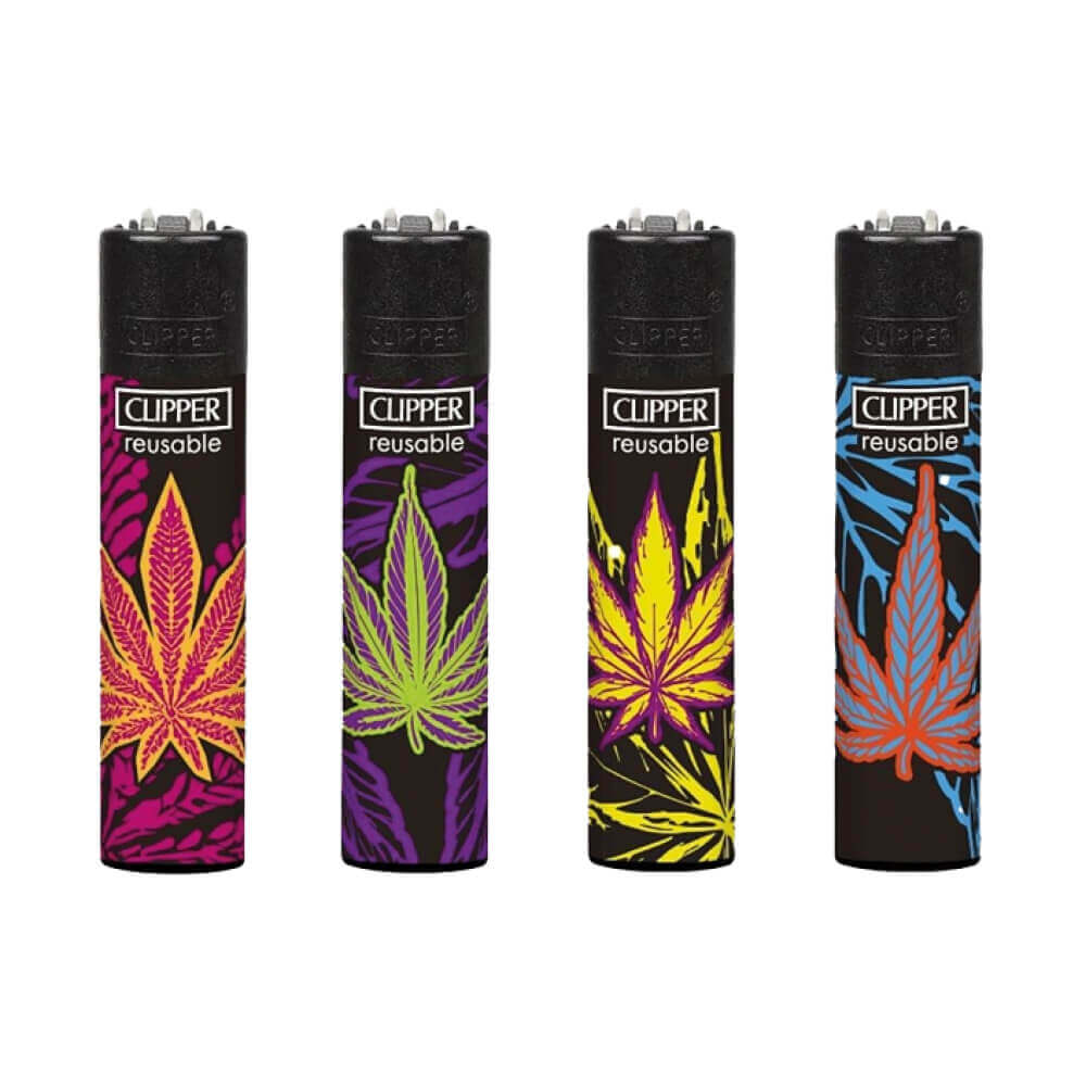 Clipper Feuerzeuge Classic Psycho Weed (24 Stück/Display)