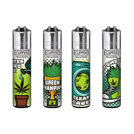 Clipper Feuerzeuge Classic Weed Status (24 Stück/Display)