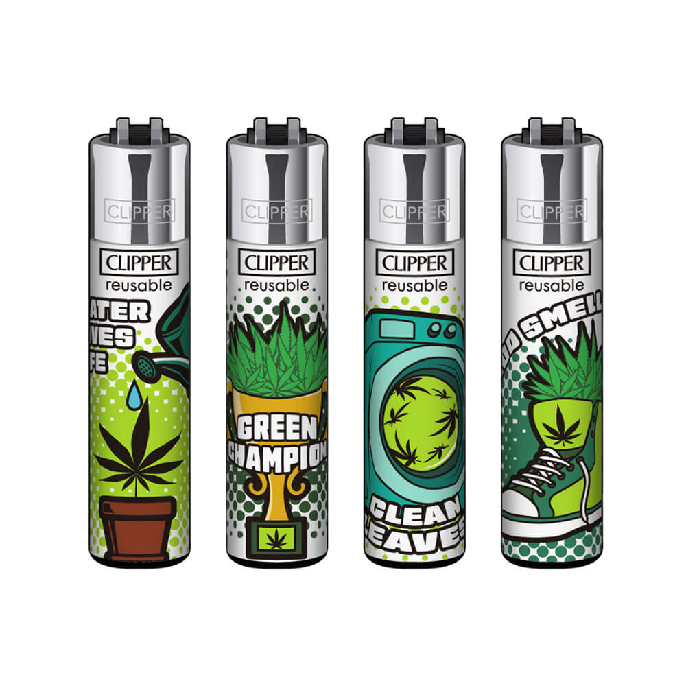 Clipper Feuerzeuge Classic Weed Status (48 Stück/Display)