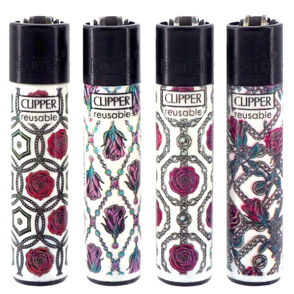 Clipper Feuerzeuge Rosen und Gold (24 Stück/Display)