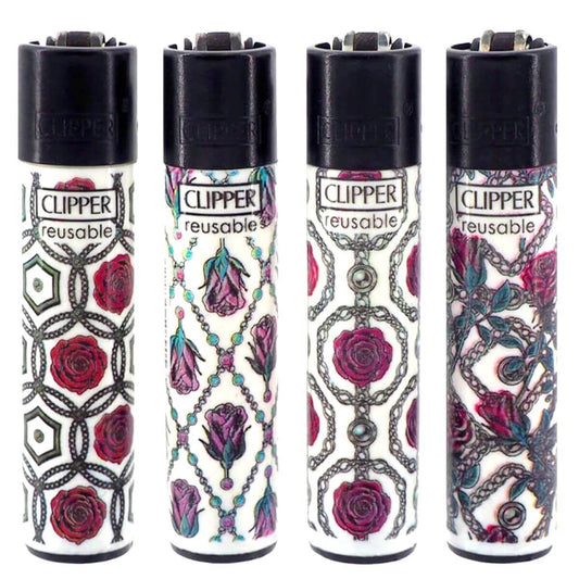 Clipper Feuerzeuge Rosen und Gold (24 Stück/Display)
