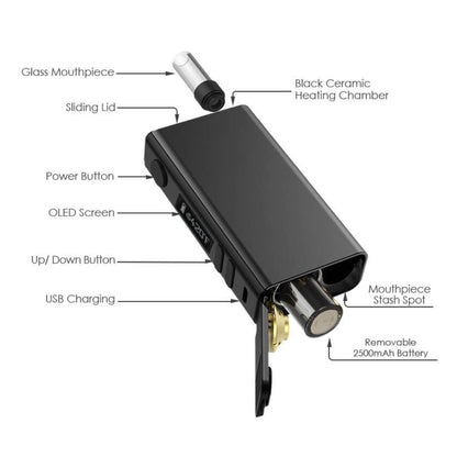 Flowermate V5 Nano Vaporizer für getrocknete Kräuter, Schwarz