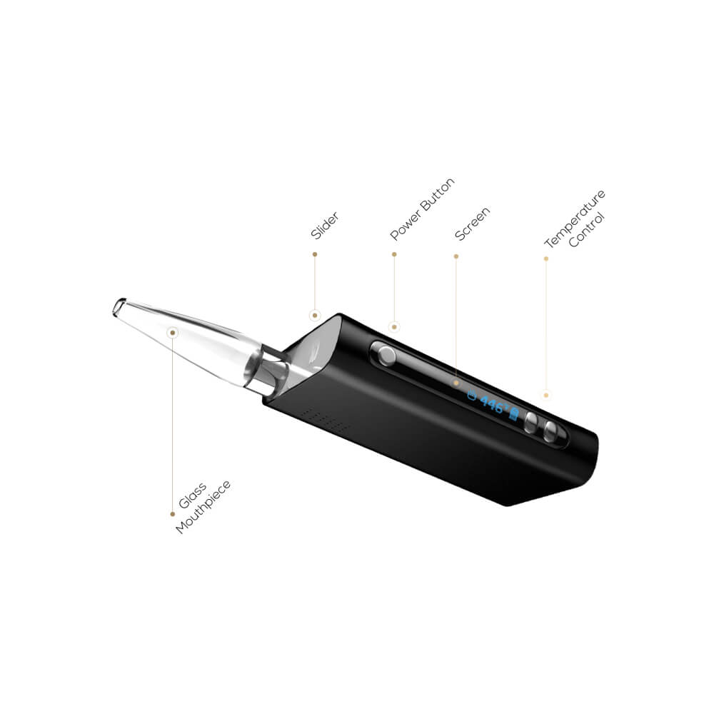 Flowermate V5.0s Mini Pro Vaporizer für getrocknete Kräuter, Schwarz
