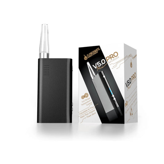 Flowermate V5.0s Mini Pro Vaporizer für getrocknete Kräuter, Schwarz