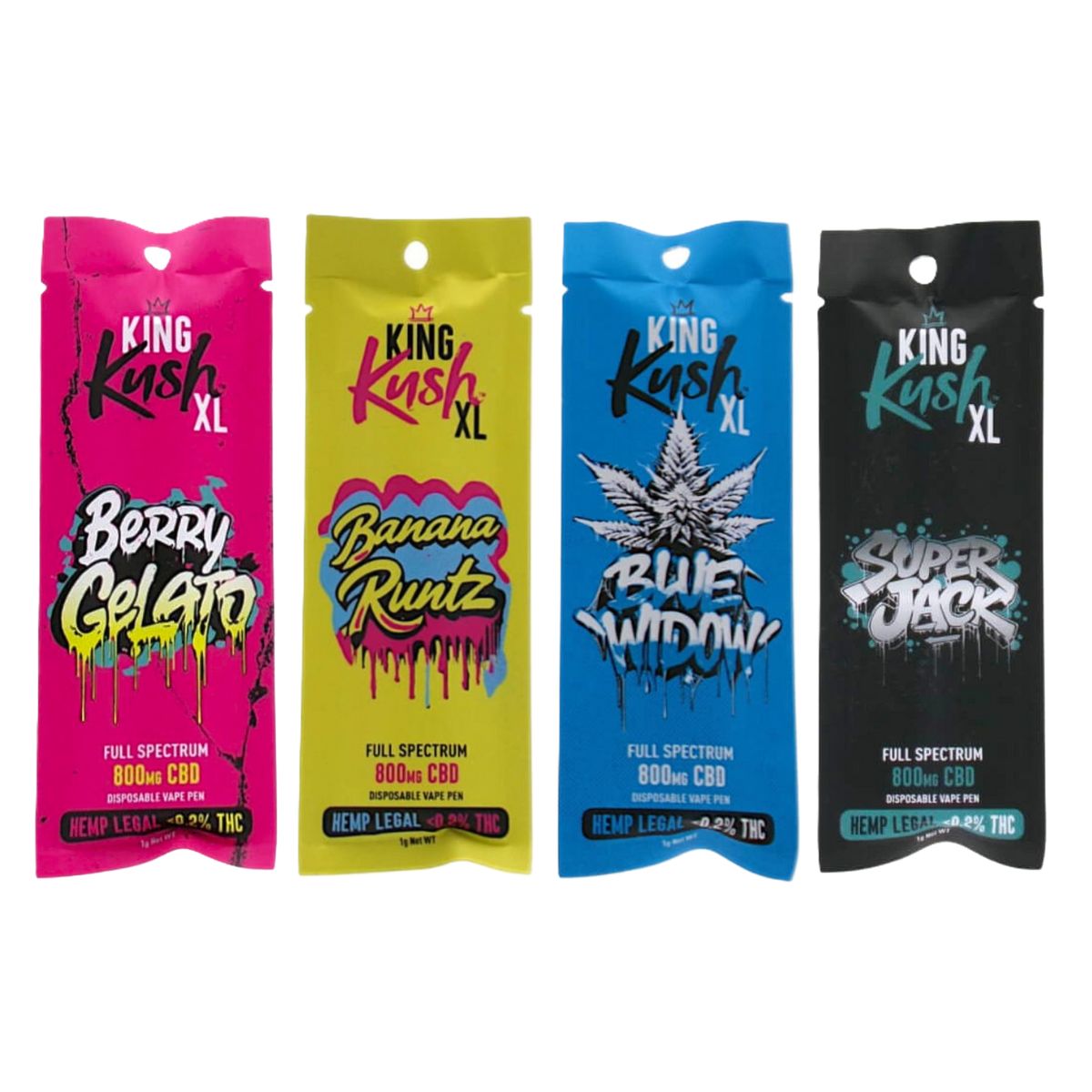 King Kush XL 800mg CBD Einweg-Vape-Pen 1ml (10 Stück/Display)