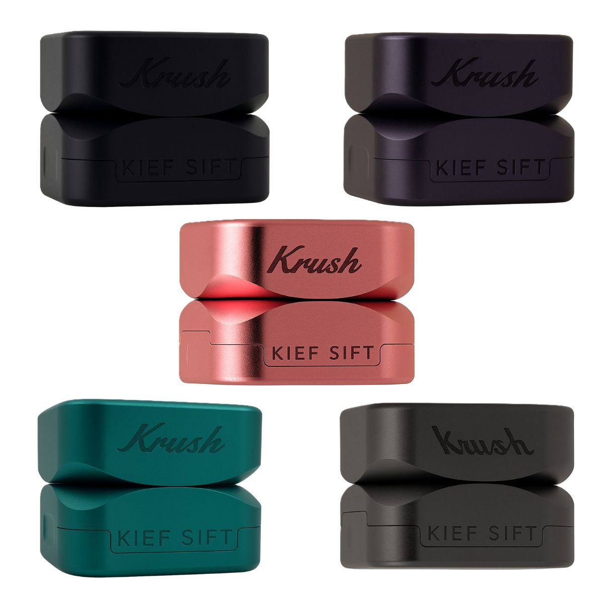 Krush Kube 3.0 Aluminium-Grinder, 3-teilig, ƒ?? 55 mm