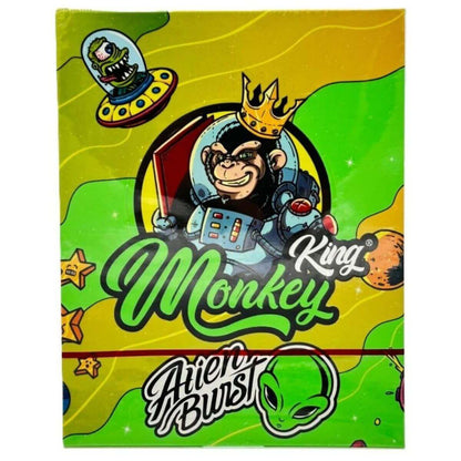Monkey King Ungebleichte Drehpapiere Alien Burst King Size Slim mit Tips (24 Stück/Display)