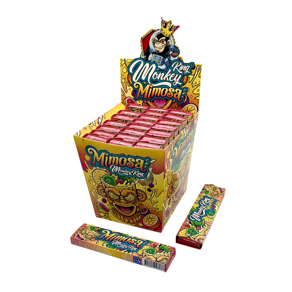 Monkey King Ungebleichte Duftpapiere King Size Slim mit Tips (24 Stück/Display)