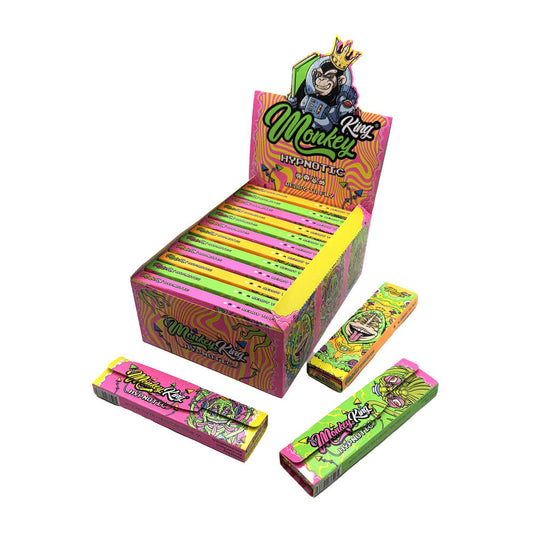 Monkey King Ungebleichte Drehpapiere Rainbow Hypnotic King Size Slim mit Tips (24 Stück/Display)