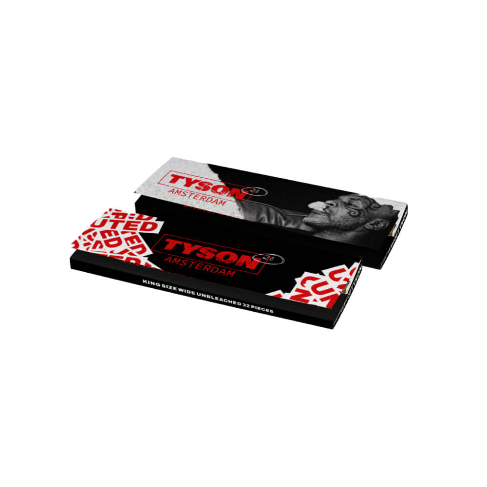 Tyson 2.0 Amsterdam Undisputed King Size Wide Unbleached Rolling Papers (32 Stück/Display)