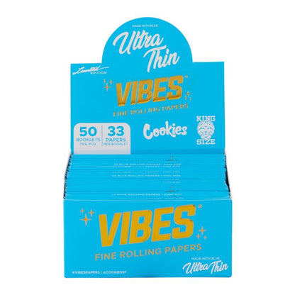 VIBES x COOKIES Rolling Papers King Size Slim Ultra Thin (50 Stück/Display)
