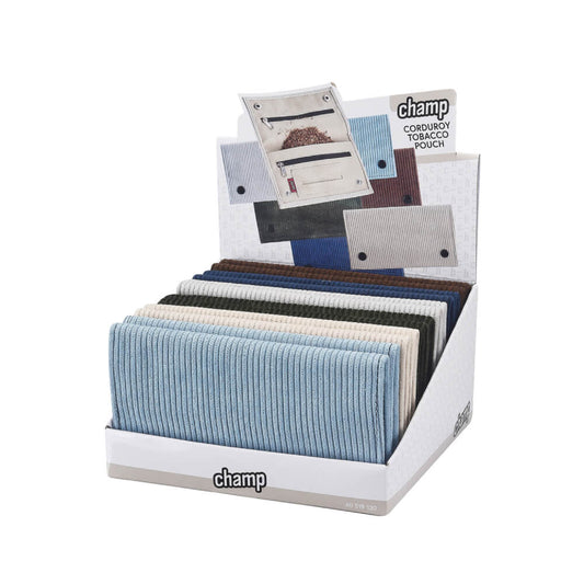 Champ Tabakbeutel aus Cord (12 Stück/Display)
