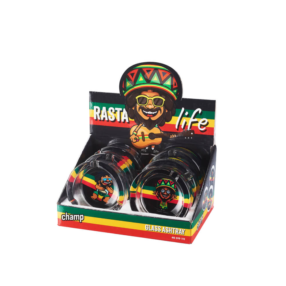 Champ High Rasta Life Glasaschenbecher (6 Stück/Display)