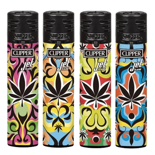 Clipper Jet Flame Feuerzeuge Elegant Garden (24 Stück/Display)
