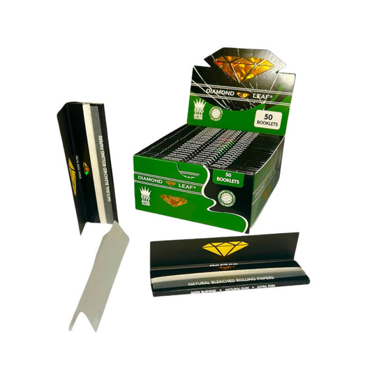 Diamond Leaf King Size Slim Zigarettenpapier, gebleicht, 50 Stück